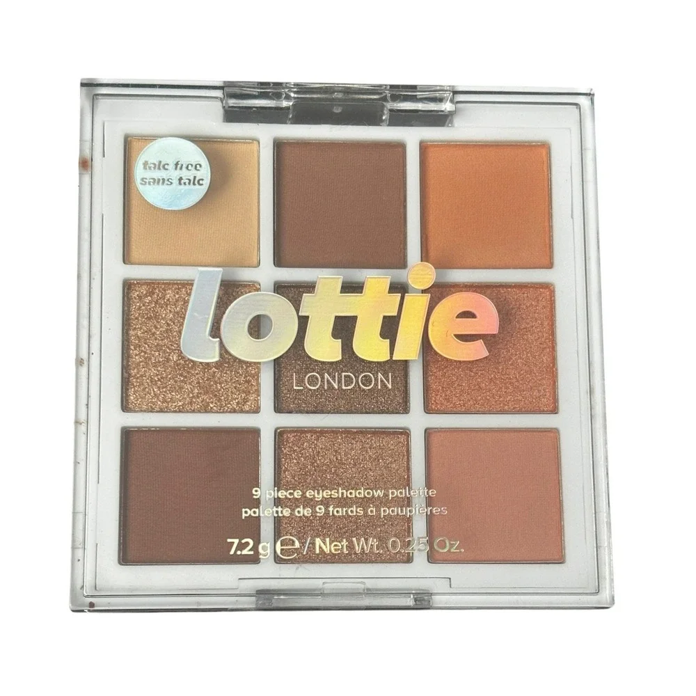 Lottie London The Rose Golds Eyeshadow Palette 9 Shades Shimmer Matte Talc Free